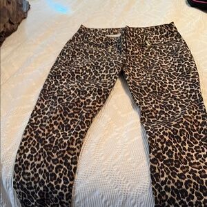 Chic Animal Print Trousers